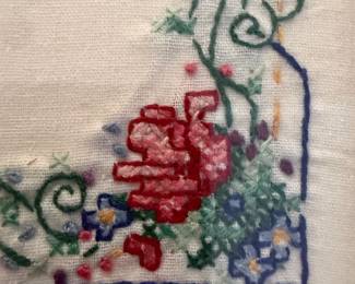 Framed Our Father Prayer CrossStitch Sampler with Floral Border second image