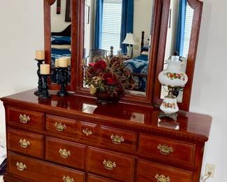 Athens Furniture Cherry Dresser Set fifth image