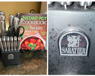 Sabatier Stainless Steel Piece Knife Block Set with Kitchen Shears
