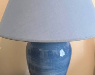 Blue Ginger Jar Ceramic Table Lamp with Fabric Shade