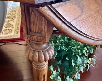 Oak Drop Leaf Side Table second image