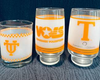 University of Tennessee Volunteers Frosted Glass Set with UT, VOLS, and T Logos