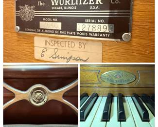 Wurlitzer Spinet Piano Model third image