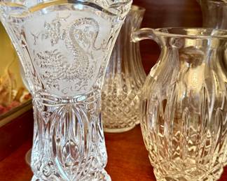 HOFBAUER BYRDES German Lead Crystal Dragon Vase