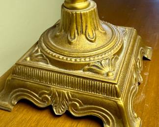 Vintage Brass Art Nouveau Bankers Lamp second image