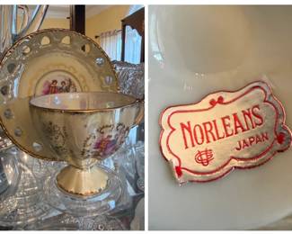 Norleans Japan Fragonard Scene Teacup and Saucer Set