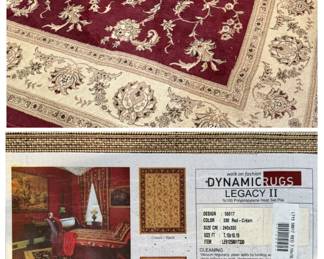 Dynamic Rugs Legacy II Red or Cream Polypropylene Area Rug x