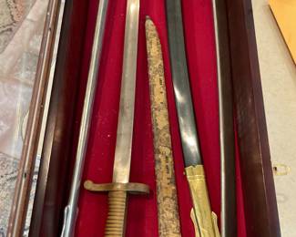 Swords and WWII Bayonet