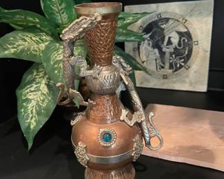 Copper Vase with Dragons