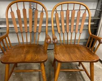 Two Oak Armchairs