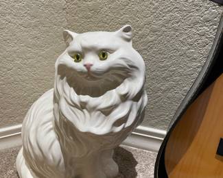 One of two large Porcelain Cats