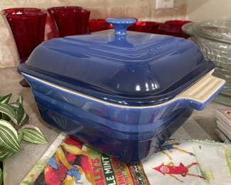 Blue Le Creuset 9” Backing Dish
