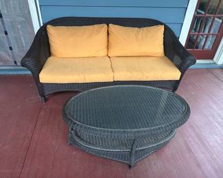 Restoration Hardware Outdoor Patio Sofa and Coffee Table