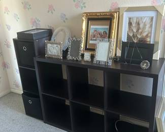 Two of several storage cubes. 