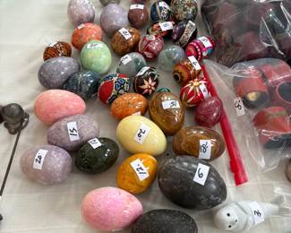 . . . great selection of marble and wood eggs to choose from