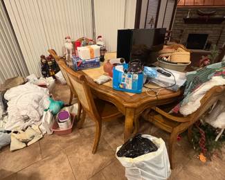 . . . dining room table and chairs