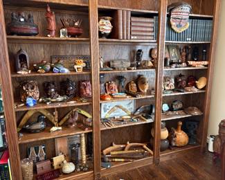 . . . built in bookshelves are enamored with treasures