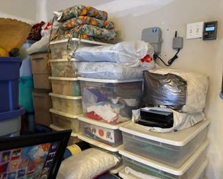 . . . tote bins still to be opened