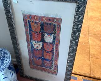 . . . framed fabric art