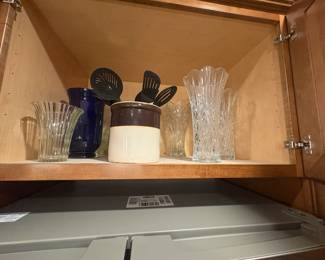 . . . stoneware crock and vases