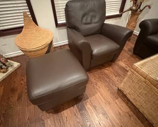 . . . with matching chair and ottoman