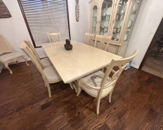 . . . blonde dining room table and chairs