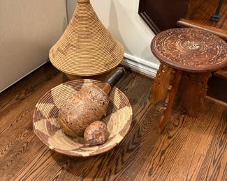 . . . wonderful baskets and carved stool
