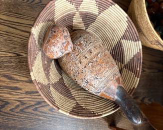 . . . gourd and hand-woven basket