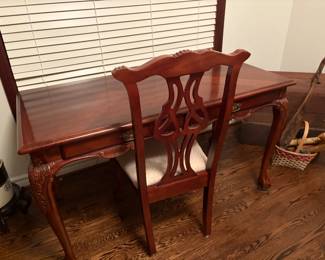 . . . beautiful mahogany desk and chair