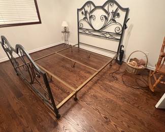 . . . wrought-iron bed