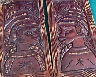 . . . hand-carved wood icons