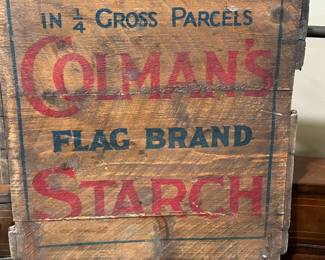 Colman's Rice Starch Vintage Wood Sign