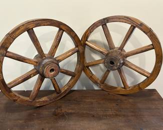 Antique Wooden Wagon Wheels