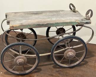 Antique Wood Toy Wagon