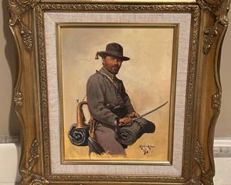 Signed "Confederate Cavalry Bugler" by Keith Rocco