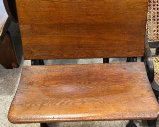 Antique Wood School Chair
