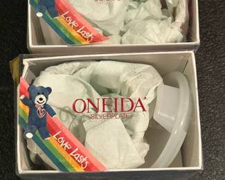 Oneida "Love Lasts" Silver Plated Baby Cups