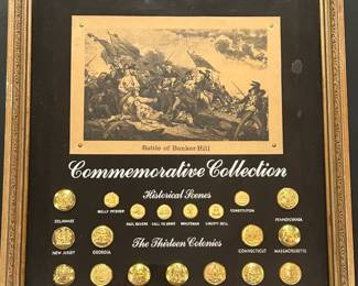 Thirteen Original Colonies Button Commemorative Collection
