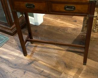 Hekman Furniture Two Drawer Campaign Style Console Table