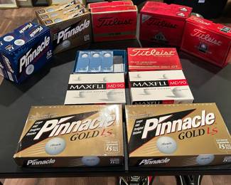 Assorted Pinnacle, Titleist and Maxfli Golf Balls