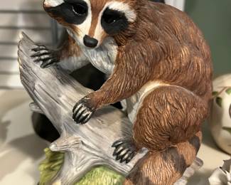 Vintage Porcelain Raccoon Figurine