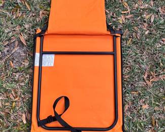 Orange Kikerike Backpack Stool Cooler Chair