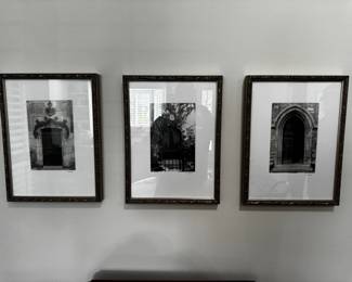 Set of Three Framed Architectural Photographs