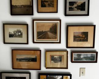 Collection of Framed Art Prints by Wallace Nutting, Robert Wood, and Morris Henderson