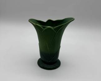 Green Tulip Art Pottery Vase Haeger second image