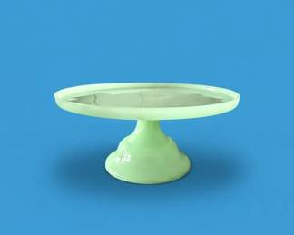Jadeite Glass Cake Stand Mosser Glass