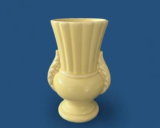 Vintage McCoy Pottery Yellow Double Handled Vase