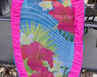 SwimWays Spring Float Lounger with Hibiscus Print