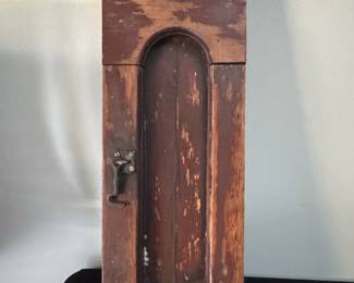 Antique Wooden Niche with Hook Latch