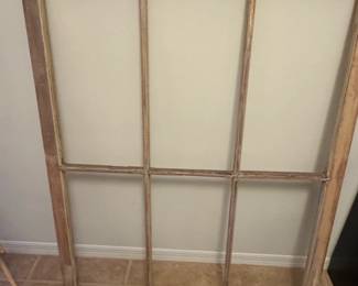 Antique SixPane Wooden Window Sash